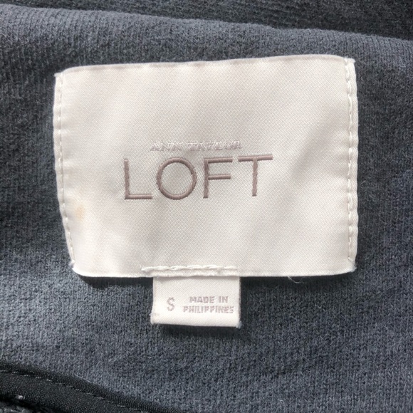 LOFT Gray Moto Cropped Jacket Size S - Picture 6 of 7